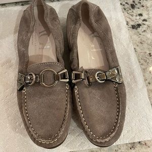 attilio giusti leombruni loafers with buckle silver - 35.5